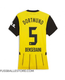 Günstige Borussia Dortmund Ramy Bensebaini #5 Heimtrikot Damen 2024-25 Kurzarm